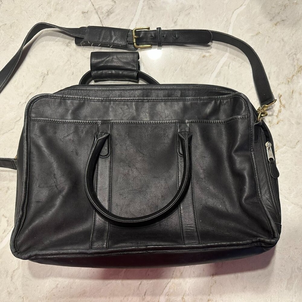 Vintage Coach Briefcase Black 0538 Bag Messenger Bag Shoulder Bag.